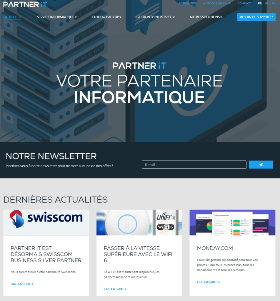 Découvrez notre nouveau site web : www.partnerit.ch Découvrez notre nouveau site web : www.partnerit.ch